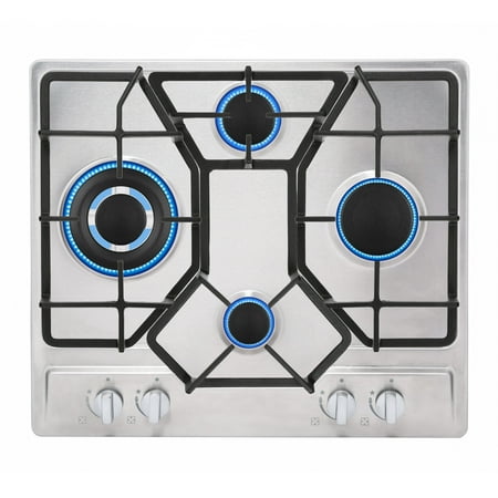 Empava 24  Stainless Steel 4 Italy Imported Sabaf Burners Stove Top Gas Cooktop EMPV-24GC4B67A