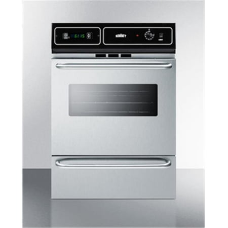 Summit TTM7212BKW 24 in. Wide Gas Wall Oven  Stainless Steel