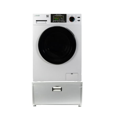 Equator 18 lbs. Combination Washer Dryer - Sanitize  Allergen  Winterize  Vented/Ventless Dry + Laundry Pedestal with Drawer