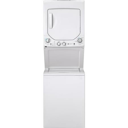 GUD24ESSMWW 24   Spacemaker Series Washer and Electric Dryer with Multi wash Cycles Rinse Temperature Auto Loading Sensing Rotary Electronic Controls and Spin Speed Combination in White