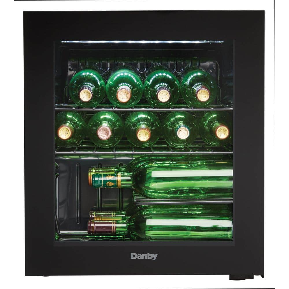 Danby 16-Bottle 1.8 cu. ft. Counter Top Freestanding Wine Cooler in Black