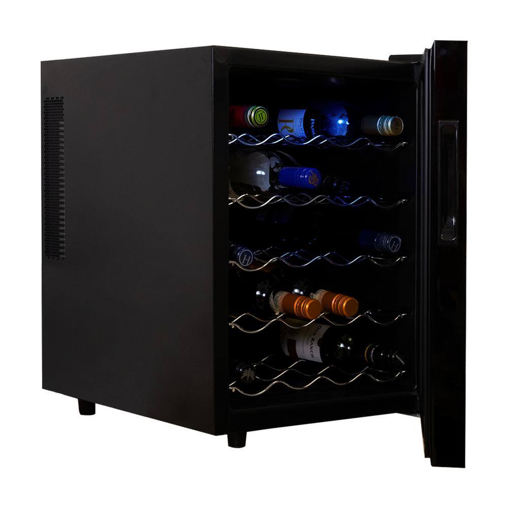 Koolatron 20 Bottle Wine Cooler, Black 1.7 cu. ft. (48L) Freestanding Thermoelectric Wine Fridge