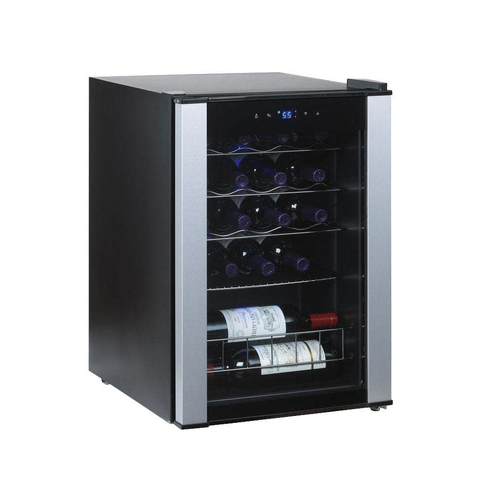 Wine Enthusiast Evolution Series 17 in. 20-Bottle Single Zone Wine Cooler, Silver