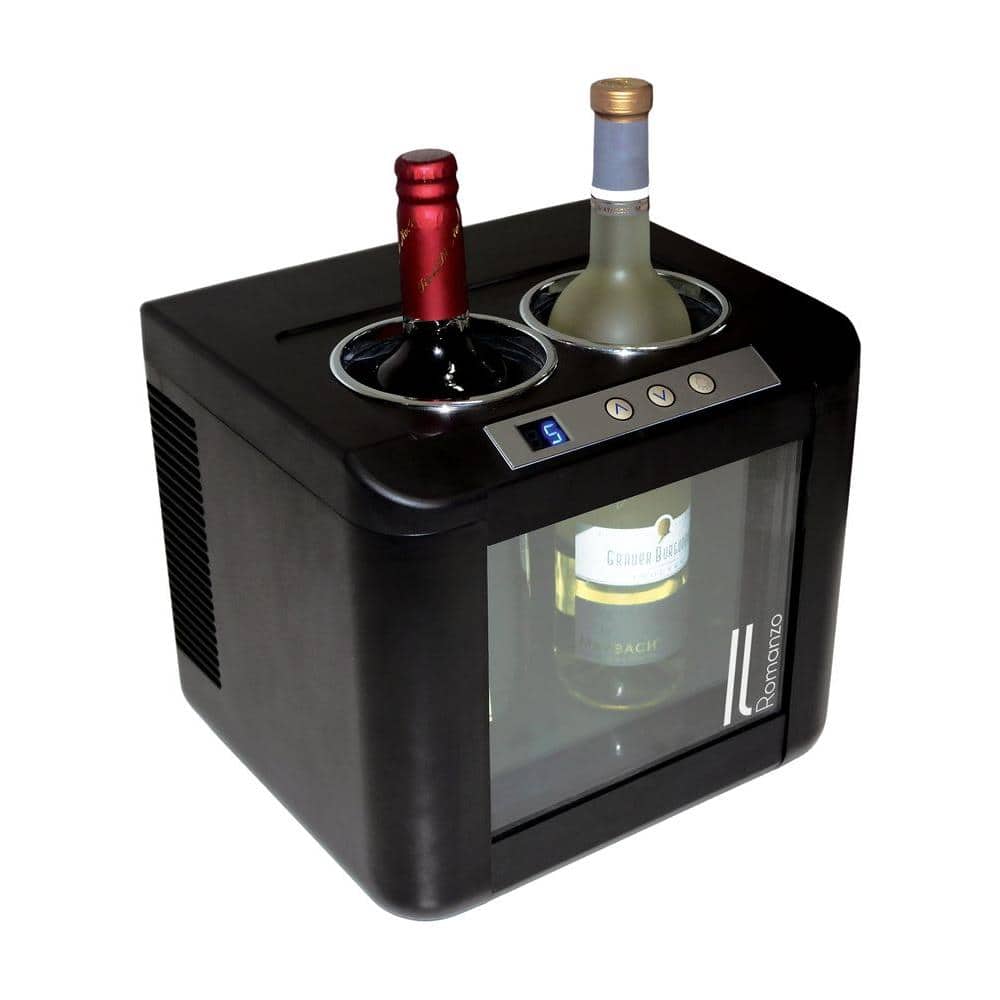 VINOTEMP 2-Bottle Open Wine Cooler, Black